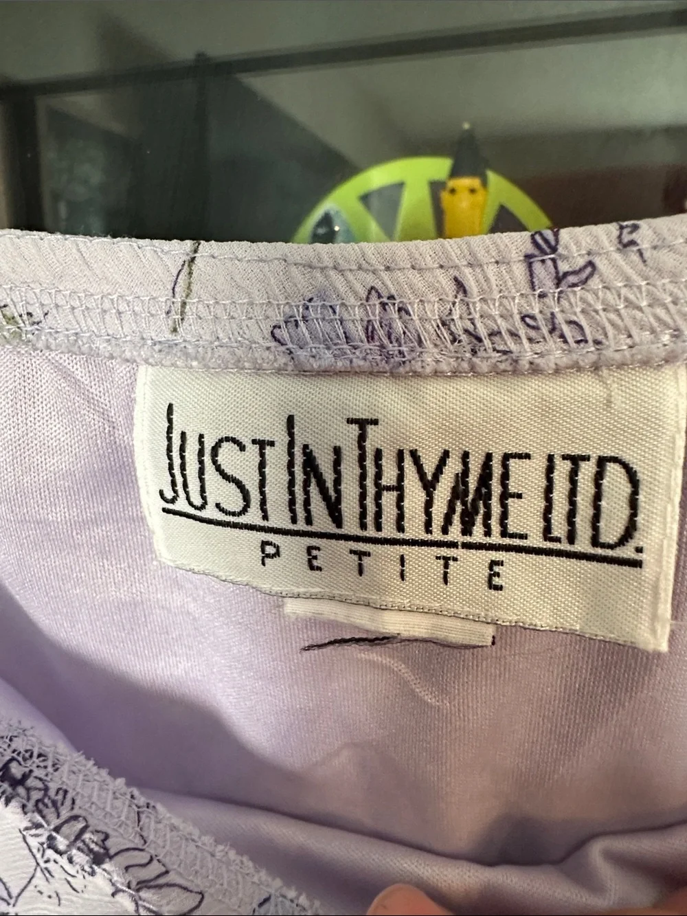 Lavender Floral Midi Skirt with Ruffle Hem